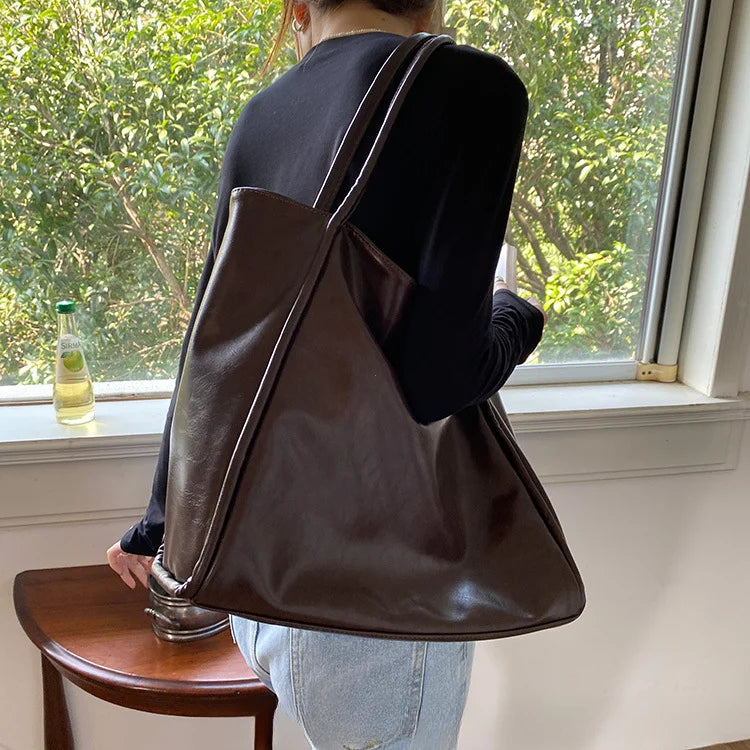 Portable Texture Tote Bag for Women, Shoulder Underarm Bag, Commuting Bag, Large Capacity, Niche Design, Autumn Winter Handbags