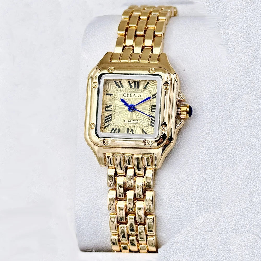 New Luxury Women Watch Fashion Square Wristwatch Casual Quartz Watch Simple Rhinestone Ladies Clock Relogio Feminino Woman Watch