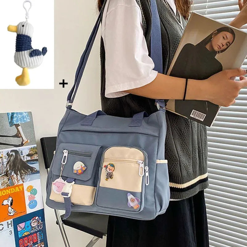 Waterproof Canvas Women Handbags Shoulder Bags Nylon Ladies Tote Messenger Bag Oxford Handbag Crossbody Bags for Girls Satchels