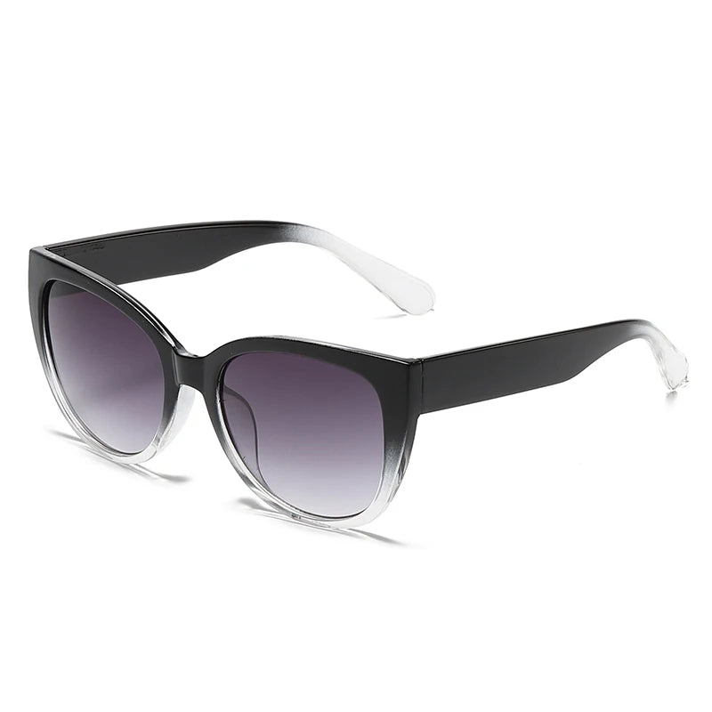 Retro Fashion Cat Eye Sunglasses - Simple Wide Leg Gradient UV400