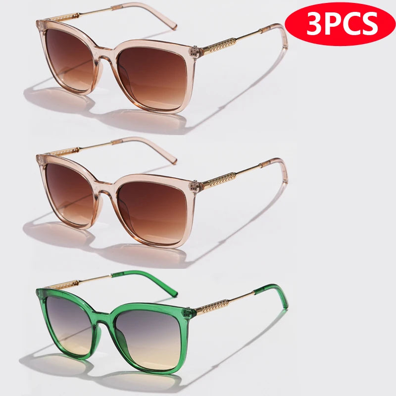 Classic Square Vintage Sunglasses - Alloy Frame Retro Trend UV400