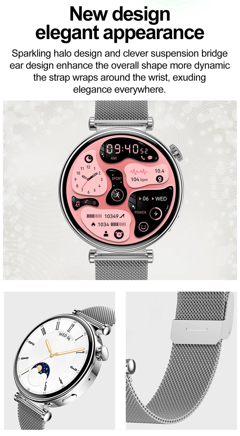 2025 New For Original HUAWEI Watch GT5 Mini Women Smartwatch GPS motion trail NFC 466*466 HD Full screen touch Ladies Smartwatch