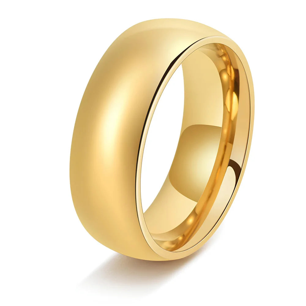 Tungsten Carbide Wedding Rings for Women and Men Classic Comfort Fit Dome Bands Simple Gothic Style Engagement Rings