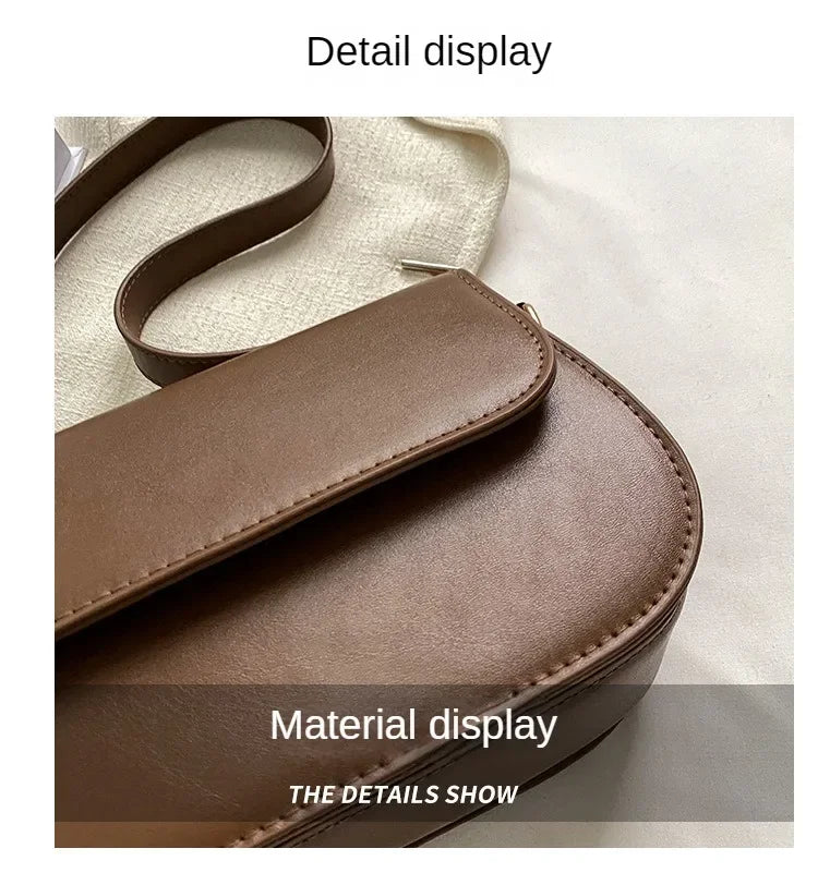 Advanced Texture Retro Small Saddle Bag Women 2025 New Popular All-Match Messenger Bag Fashion Underarm Bags Square Sling Bag