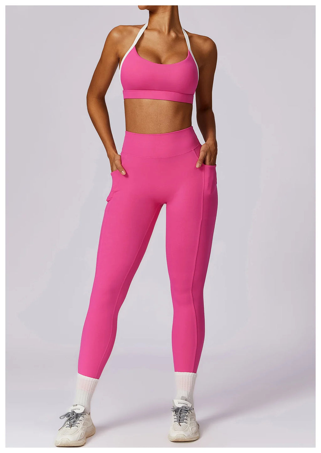 2Pcs Gym Set Women Workout Backless Yoga Suit Women Quick Dry Running Legging Fitness Bra Short-sleeved Shirt Sports Suit Female