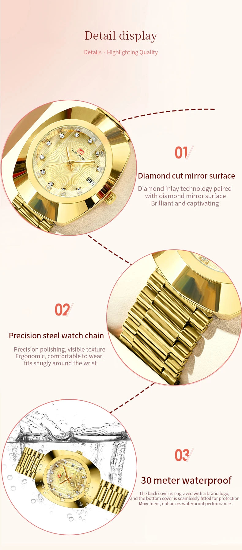 2024 New Women Oval Watch 34mm Stainless Steel Quartz Movement Brand Luxury Water Diamond Gold Black Casual Dress Banquet Watch