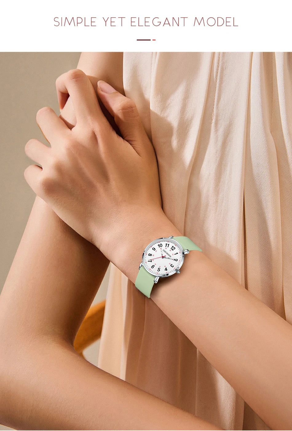 LIGE Fashion Elegant Watch - Candy Color Silicone Luminous Waterproof