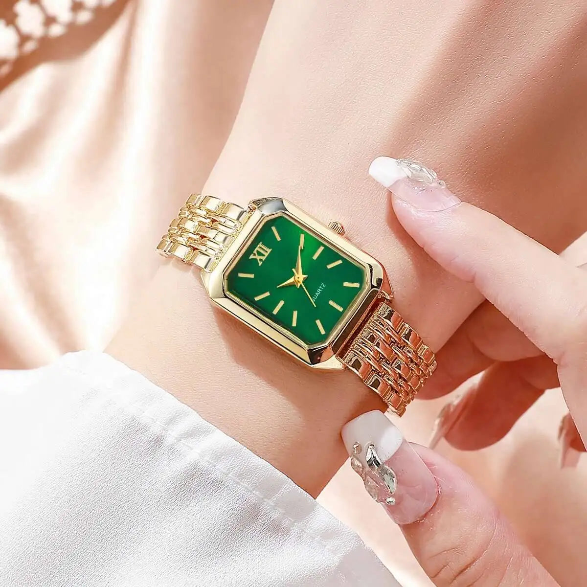 Fashion Rectangle Quartz Watch - Luxury Analog Wristwatch Gift