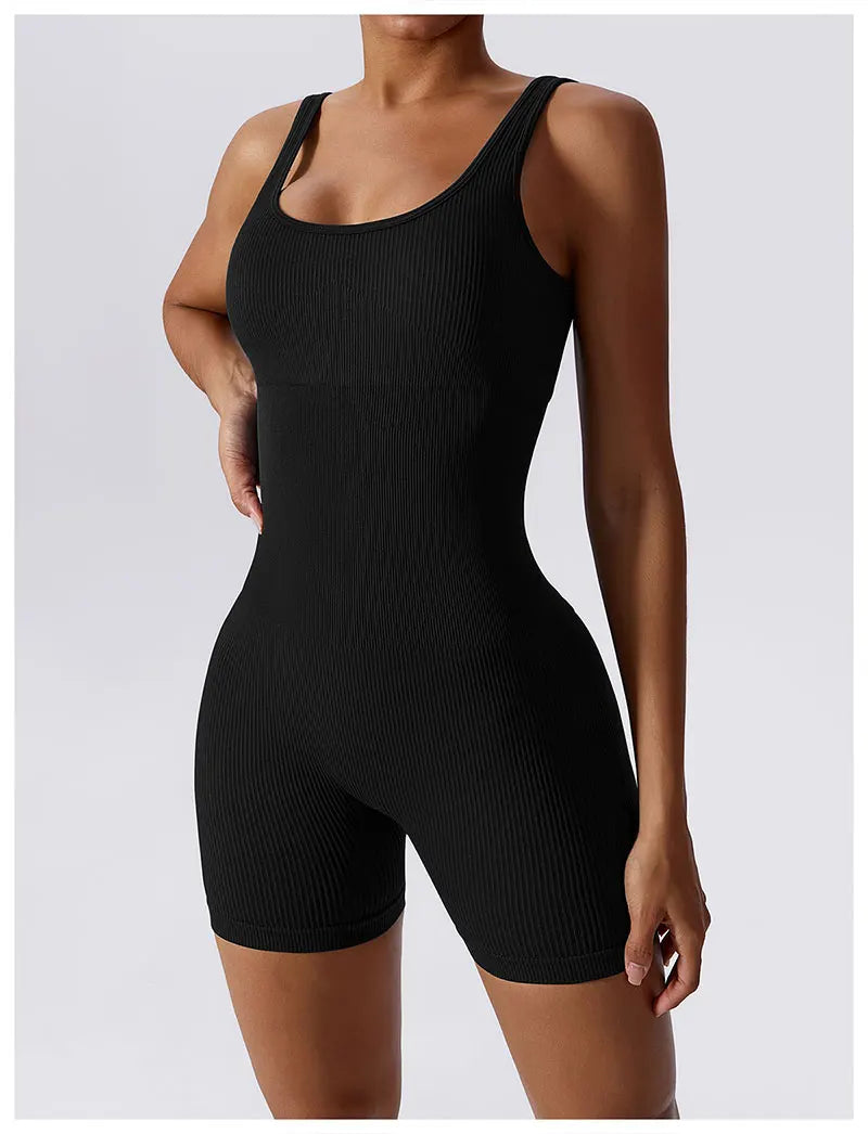 Sleeveless Backless Jumpsuits Women Exercise Yoga Jumpsuit Sports Suits Fitness Wear Running Clothes one-pieces Bodysuit Solid