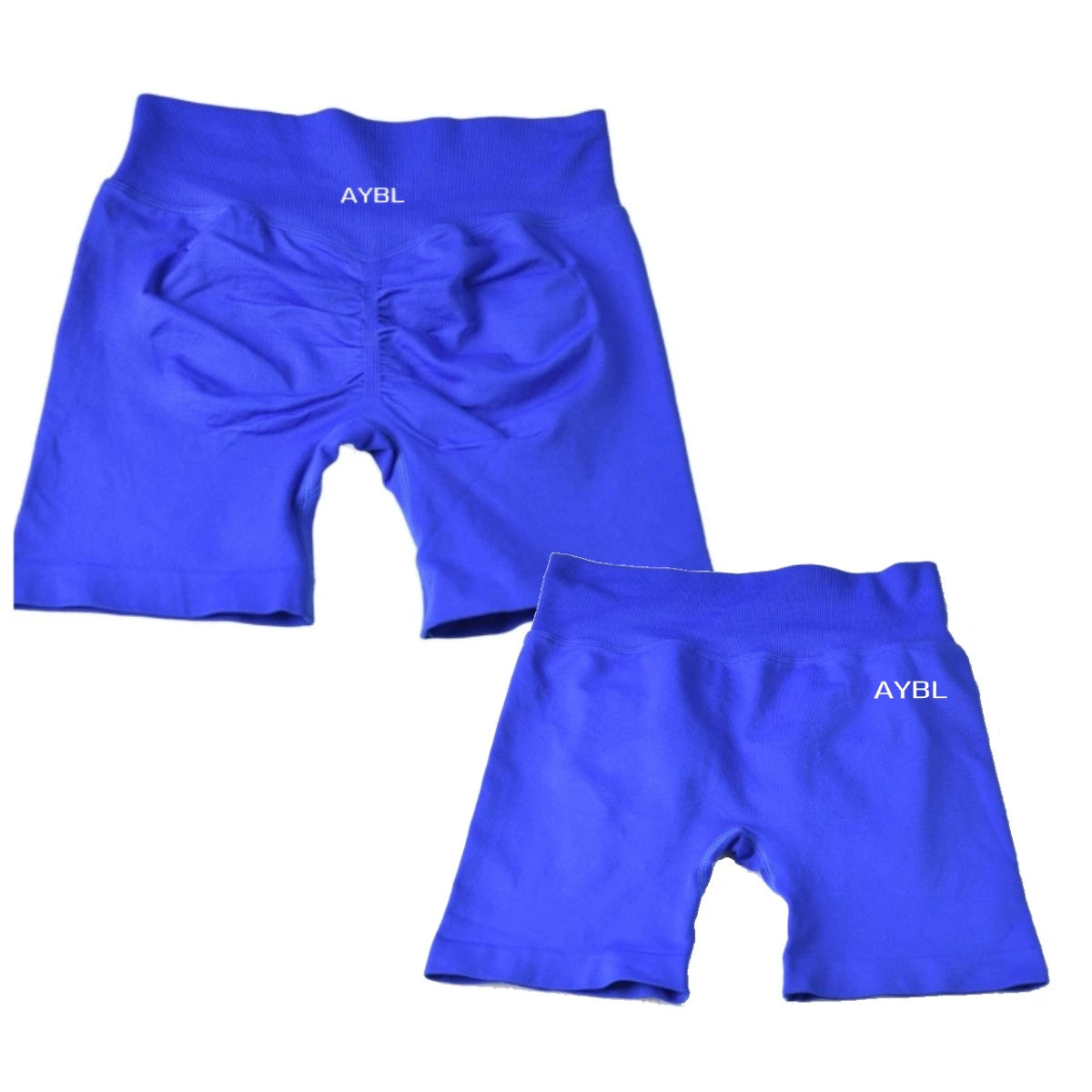 AYBL Yoga Shorts CrossFit Training Yoga Cycling Gym Workout Hot Girl's Low Ribbed Band Scrunch Butt Seamless Breathable Shorts