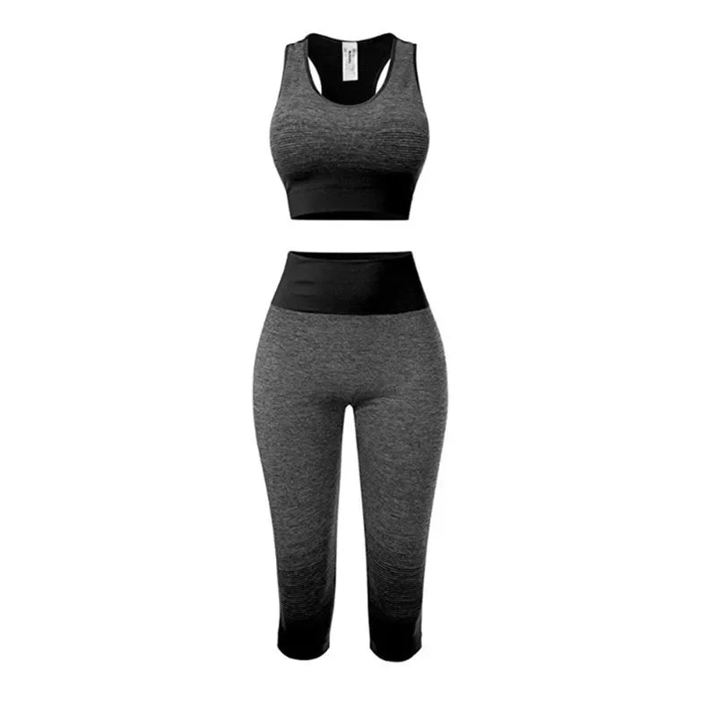 2 Piece Yoga Set - Gradual Changing Sports Bra & Leggings