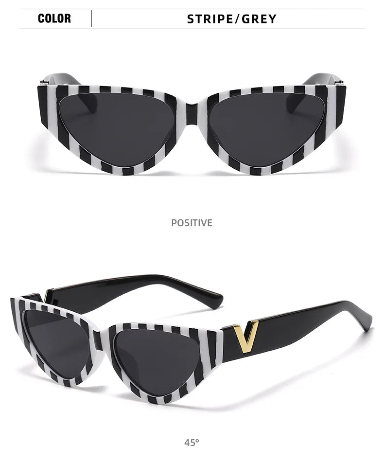 Luxury Glamour Cat Eye Designer Sunglasses - Fashion V Runway UV400