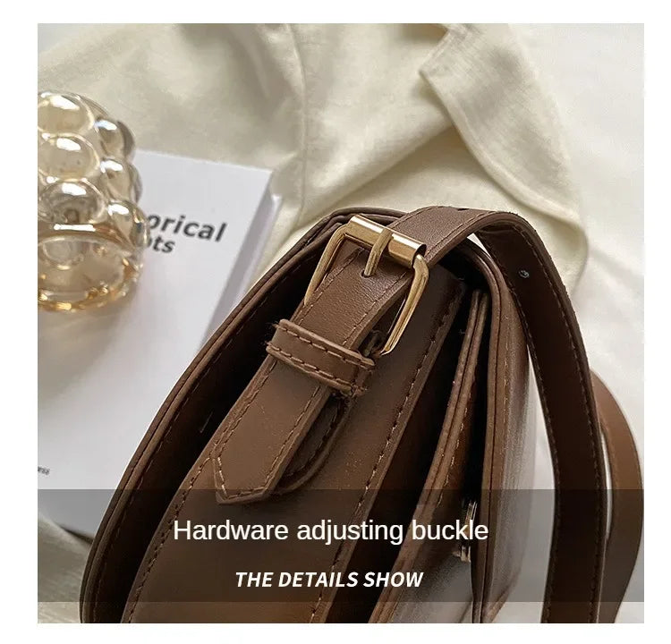 Advanced Texture Retro Small Saddle Bag Women 2025 New Popular All-Match Messenger Bag Fashion Underarm Bags Square Sling Bag