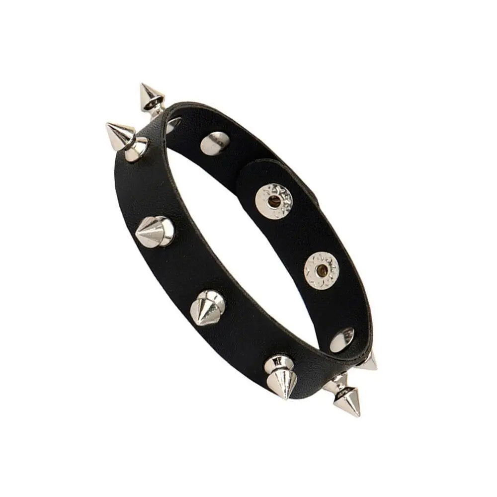 2024 Punk Dark PU Bracelet For Women Men Hip Hop Rock Chain Multi Layered Bracelet Trend Retro Gothic Jewelry Dancer Accessories