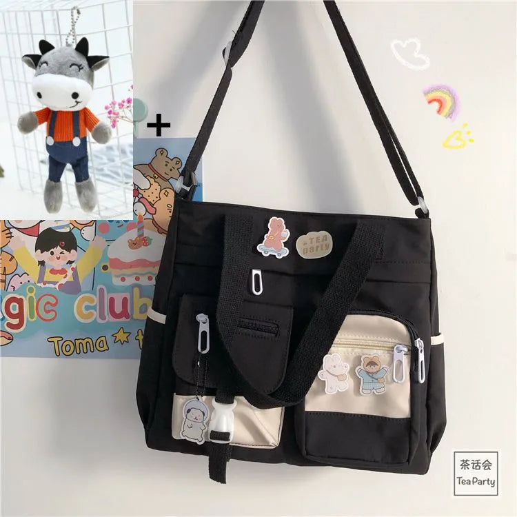 Waterproof Canvas Women Handbags Shoulder Bags Nylon Ladies Tote Messenger Bag Oxford Handbag Crossbody Bags for Girls Satchels