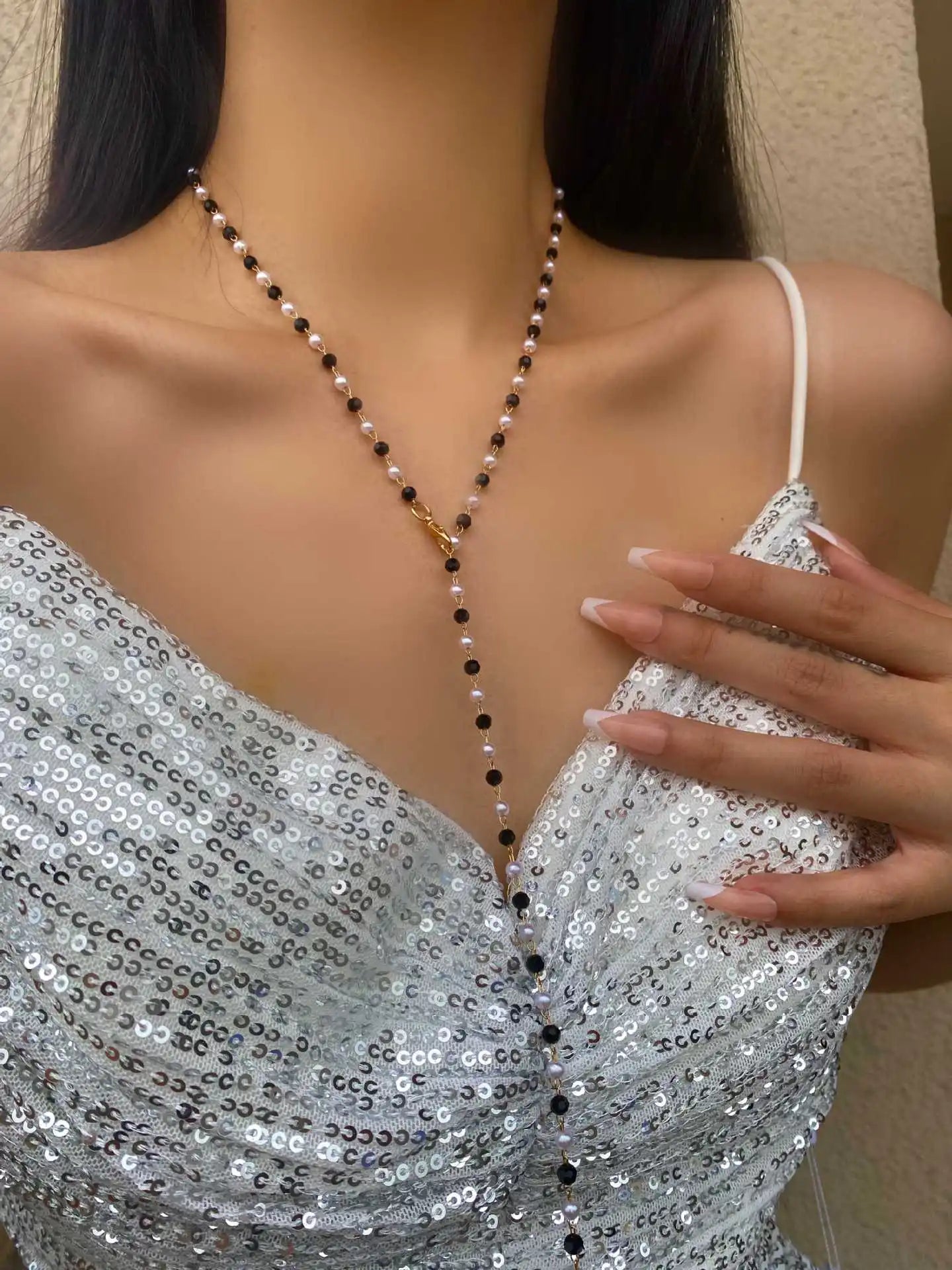 New Luxury Colourful Heart Long Tassel Necklace for Women Shiny Rhinestone Crystal Zircon Choker Bohemian Statement Jewelry