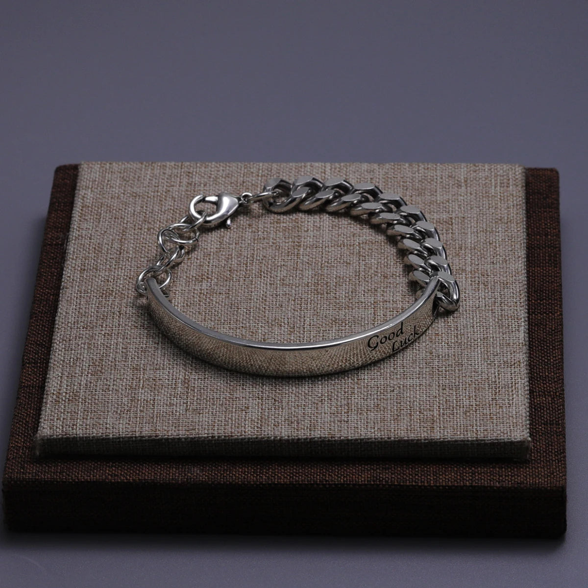 Sam Panda 925 Sterling Silver Chain Asymmetric Bracelet For Women Vintage Lucky Letter Punk Jewelry Gift Dropshipping