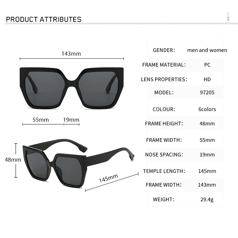 Vintage Square Fishing Sunglasses - Retro Unisex UV400 Black Eyewear