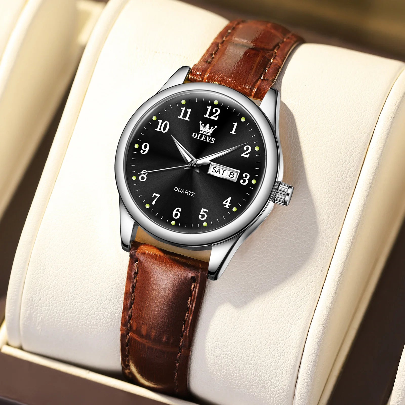 OLEVS Luxury Quartz Watch for Women Elegant Stainless Steel Women's Watches Gifts Waterproof Fashion Trend Simple Ladies Watch