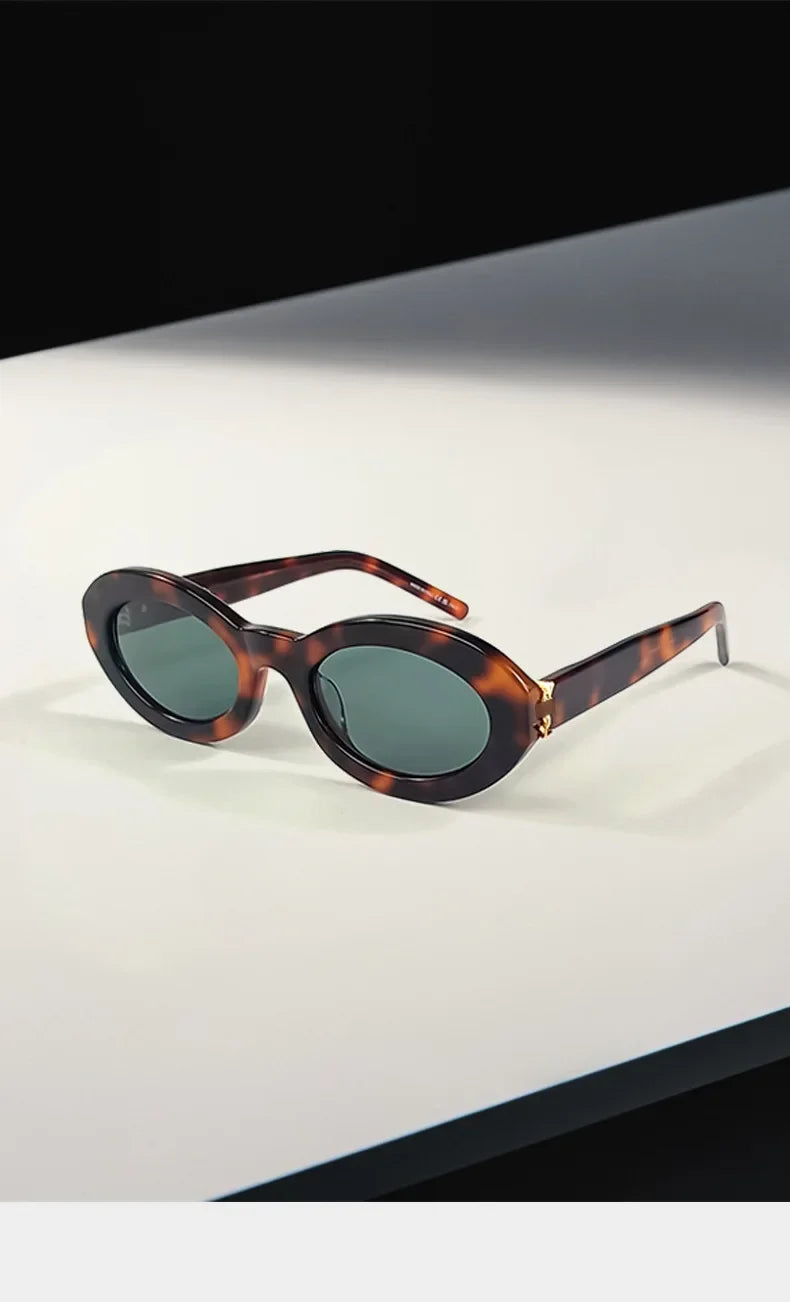 Best-Selling Oval Frame Sunglasses - High-End Vintage UV Protection