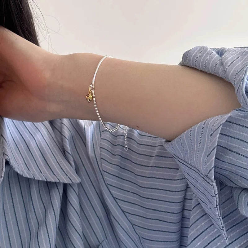 VENTFILLE 925 Sterling Silver Double Layer Pearl Bracelet for Women Girl Design Bead Korean Jewelry Dropshipping