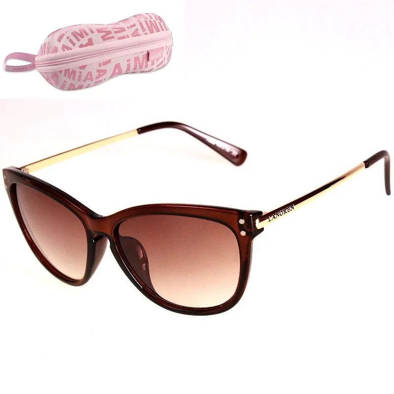 2025 Fashion Classic Vintage Cat Eye Sunglasses - Metal Decorate Women