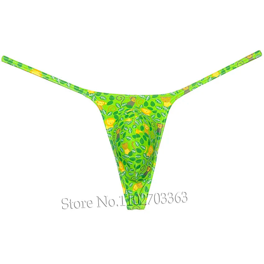 Men's Swim Thongs Micro G-string Enhance Big Pouch Underwear Male T-back Bikini Low Rise Strap Briefs Beach Quick-dry Underpants