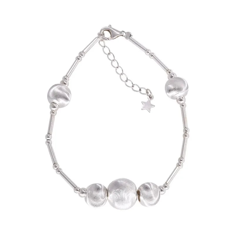 VENTFILLE 925 Sterling Silver Double Layer Pearl Bracelet for Women Girl Design Bead Korean Jewelry Dropshipping