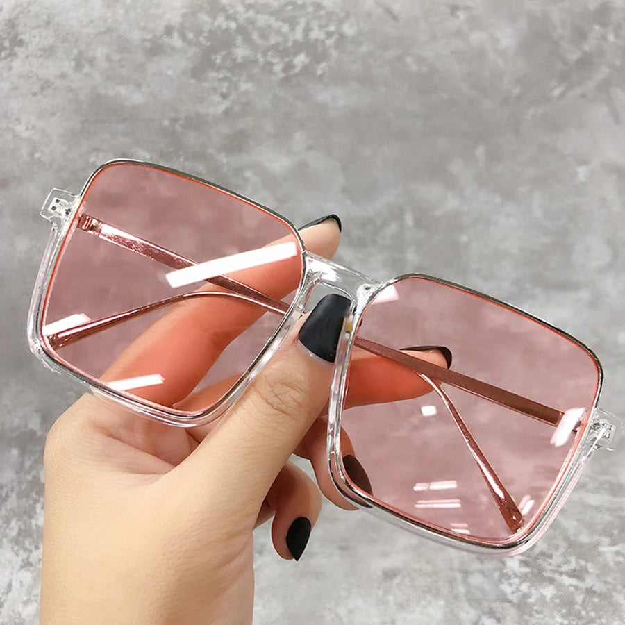 2025 Big Square Frame Travel Sunglasses - Luxury Gradient Unisex UV400