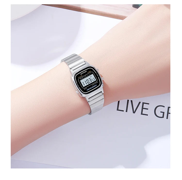 SANDA Golden Quartz Watch - Waterproof Ladies Fashion Wristwatch