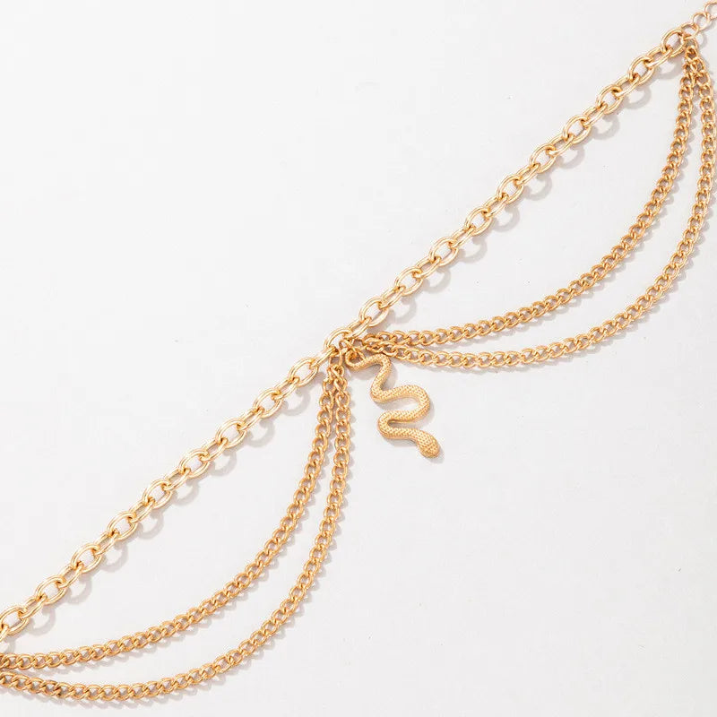 Boho Gold Silver Color Tassel Chain Bracelet Anklet Charms Snake/Starfish/Heart Sexy Leg Ankle On Foot Chain Beach Jewelry