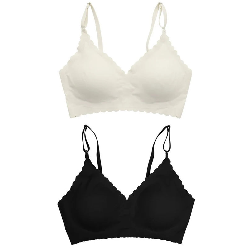 2PCS Ice Silk Seamless Bra - No Steel Ring Fitness Yoga Tank Tops