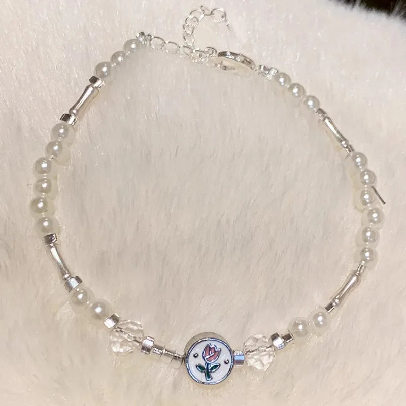 VENTFILLE 925 Sterling Silver Double Layer Pearl Bracelet for Women Girl Design Bead Korean Jewelry Dropshipping