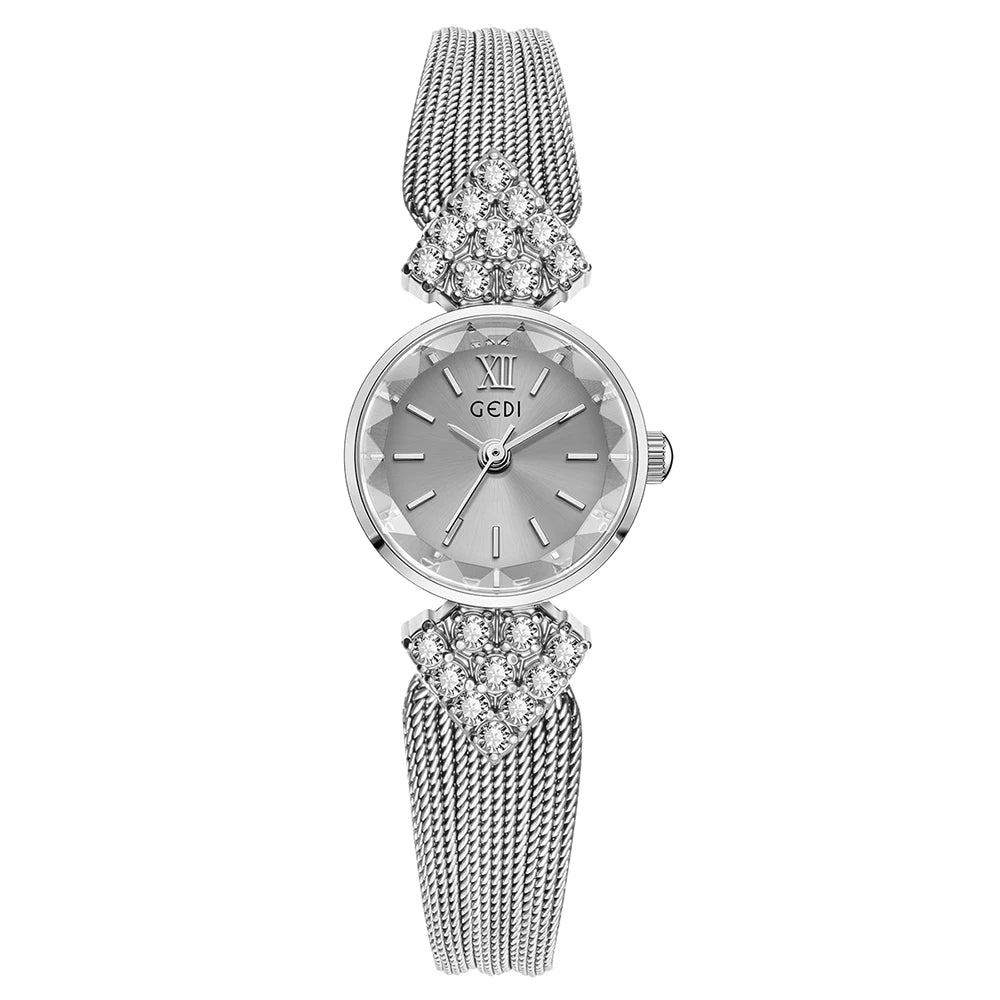 GEDI Luxury Retro High-End Ladies Watches Niche Vintage Quartz Woman Wristwatch Diamond Fashion Casual Watches for Woman