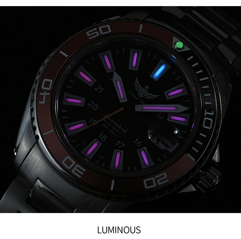 Yelang V1214 Solar Watch - Japan Eco-Drive Sapphire 100M Waterproof