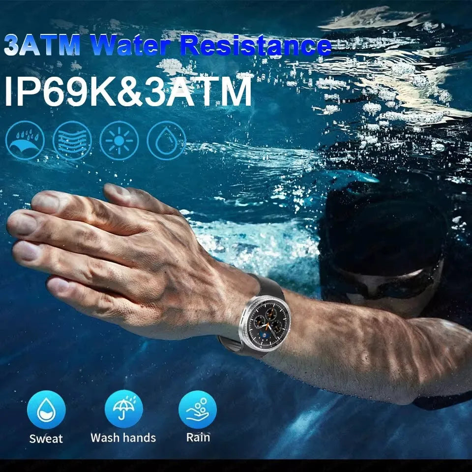 Clone Version For Galaxy Watch8 Classic GPS NFC Smart Watch 46mm AMOLEL BT Call 3ATM Waterproof Galaxy 7 Upgraded Smartwatch Men