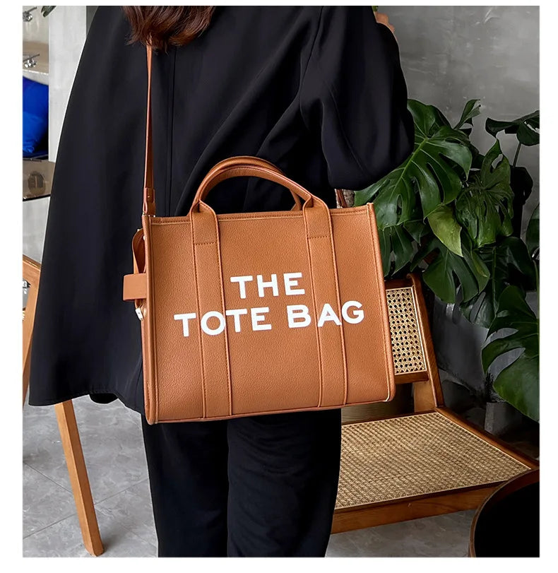 New Solid Color PU leather Women Tote bag Casual and large capacity High Quality handbag For women daily Commuter shoulder bag