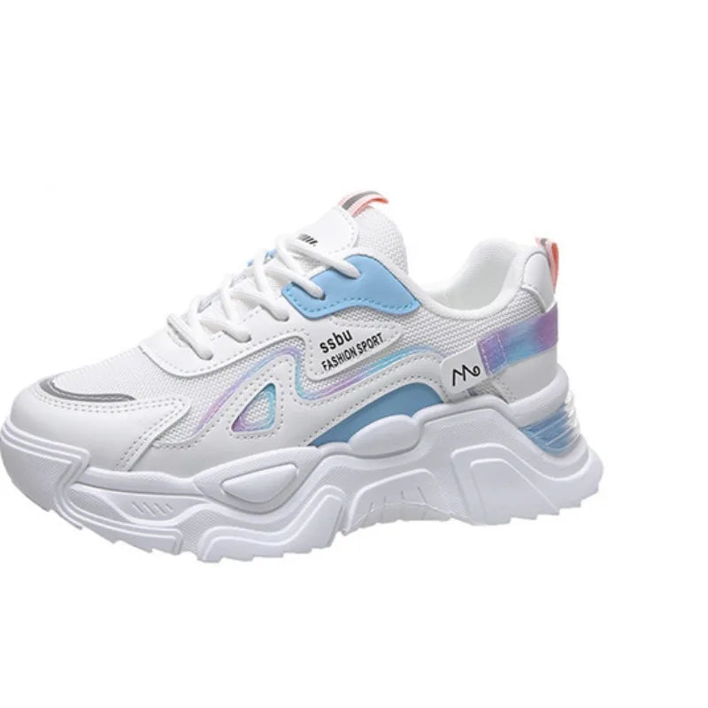 2024 women's Sports Platform Shoes Increased Breathable Women's Casual sneakers Lightweight Running Shoes Zapatillas De Mujer
