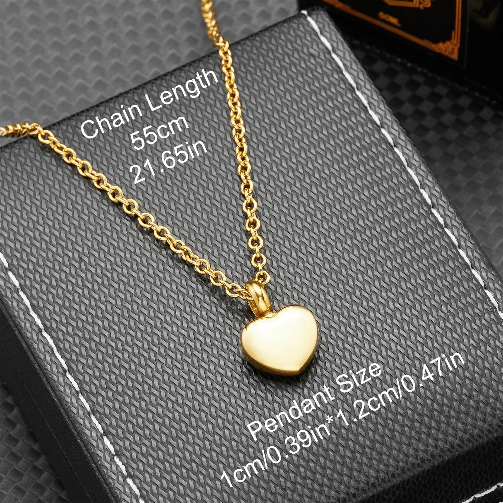 Delicate Heart Memorial Urn Pendant - Stainless Steel Cremation Jewelry for Human Ashes, Eternal Keepsake Necklace for Loved One