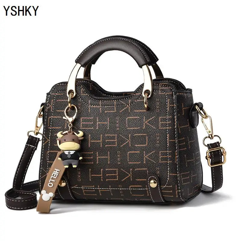 New brand shoulder Bag leather  Women's luxury designer handbag for 2024 women European and American retro cross body Tote bags