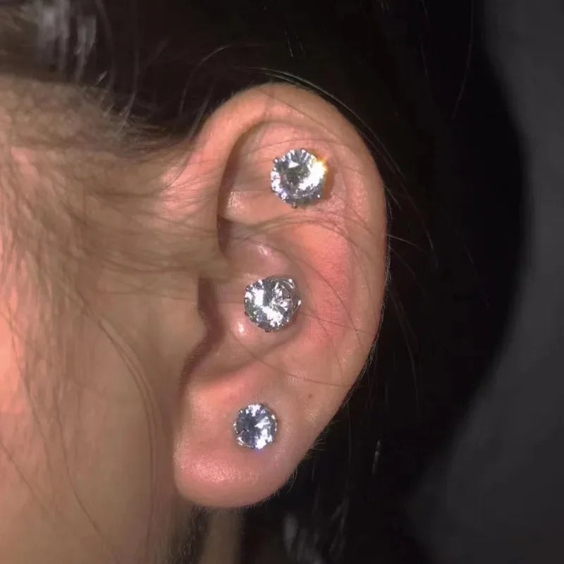 1-3pcs Magnetic Ear Clips Stud Earrings Non Piercing Strong Magnet Fake Piercing Women Men Jewelry Clip Earrings for Kids Girls