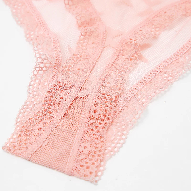 3PCS FINETOO Thong For Women Lace Panties Sexy Women's Thong Low Waist Underwear Solid Comfort Female Underpants Lingerie S-XL