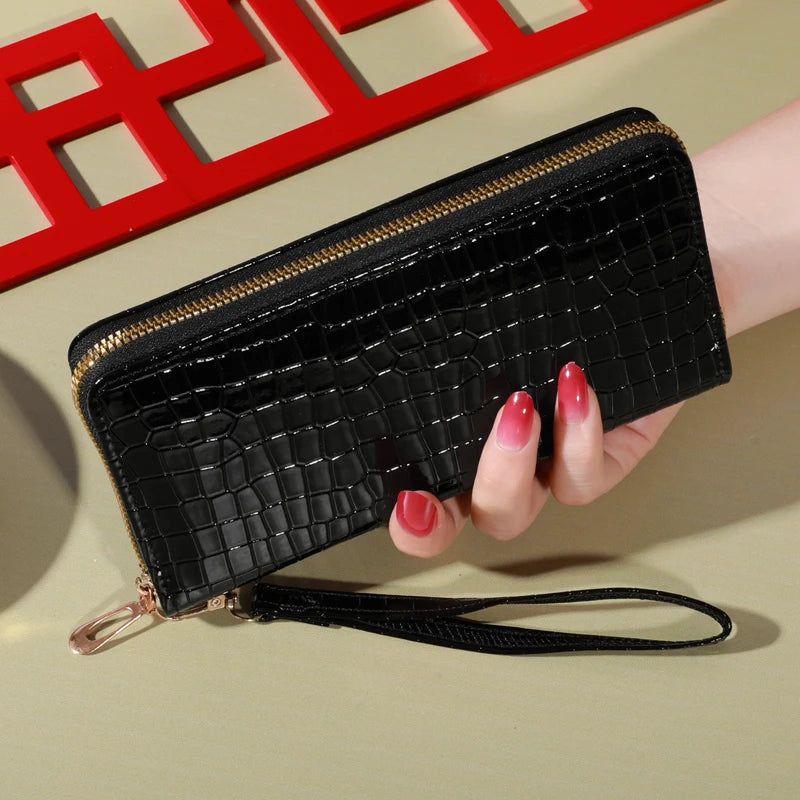 Classic Wallet, Large Capacity Clutch Purse With Zipper, Card Holder With 8 Slots And Multiple Compartments, Elegant Hand Clutch