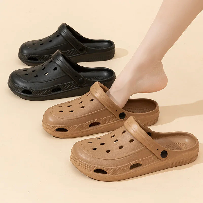 Women Home Slippers Men's Sandals Summer Garden Clogs Shoes Man Beach Slipper Outdoor Waterproof Soft Slides Casual Anti Slip