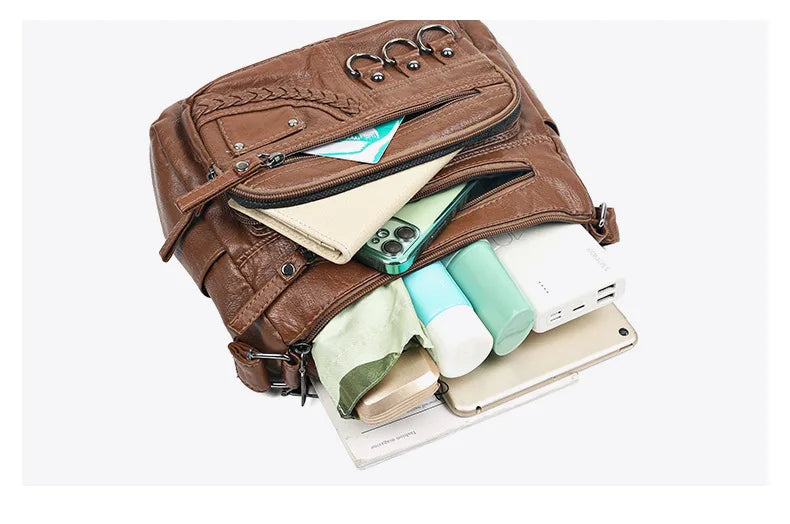New Arrival Crossbody Shoulder Bag Soft Washed Leather Women's Mini Bag Versatile Handbag