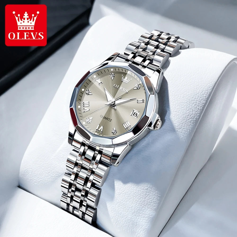 OLEVS Elegant Fashion Women's Watch - Luxury Waterproof Luminous Date