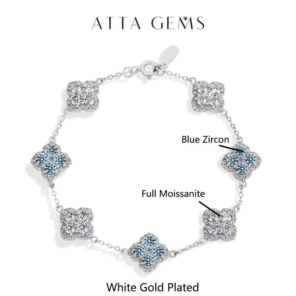 Moissanite Luxury Bracelet D VVS1 - S925 Sterling Silver Gold Plated