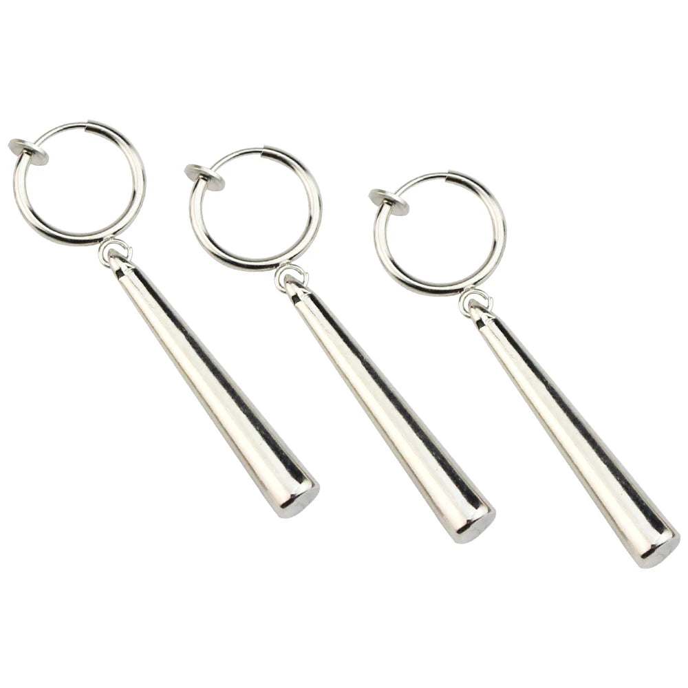 3Pcs/Set Roronoa Zoro Earrings Ear Clips Gold Color Small Geometric Non-Pierced Jewelry Hip Hop Wholesale Pendant Earrings