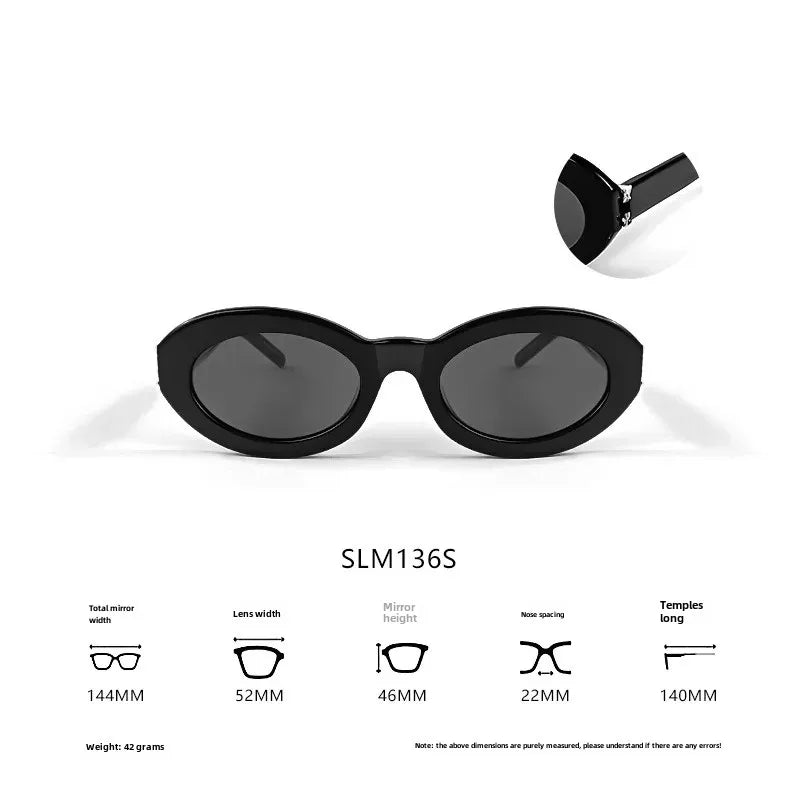 Best-Selling Oval Frame Sunglasses - High-End Vintage UV Protection