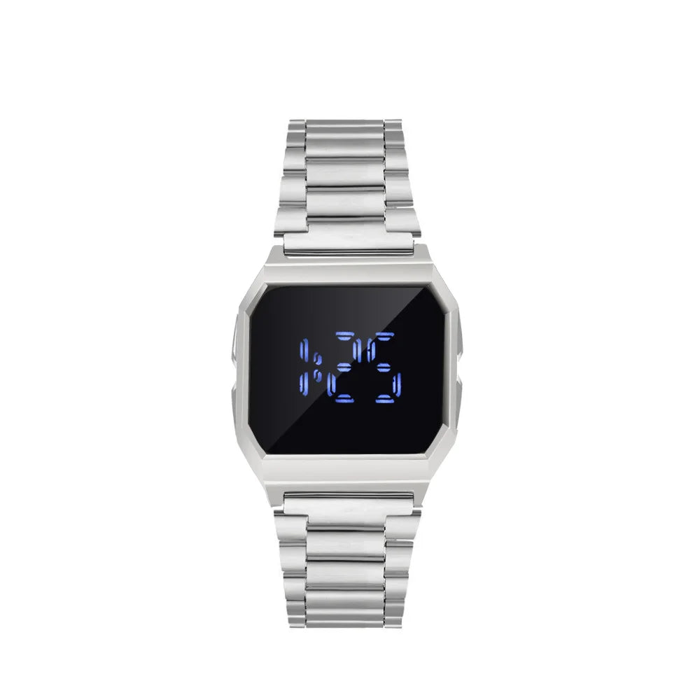 Luxury Gold Silver Sports Military Watches Men Women LED Digital Wristwatches Retro F91W Steel Band Electronic Watch Wrist Clock